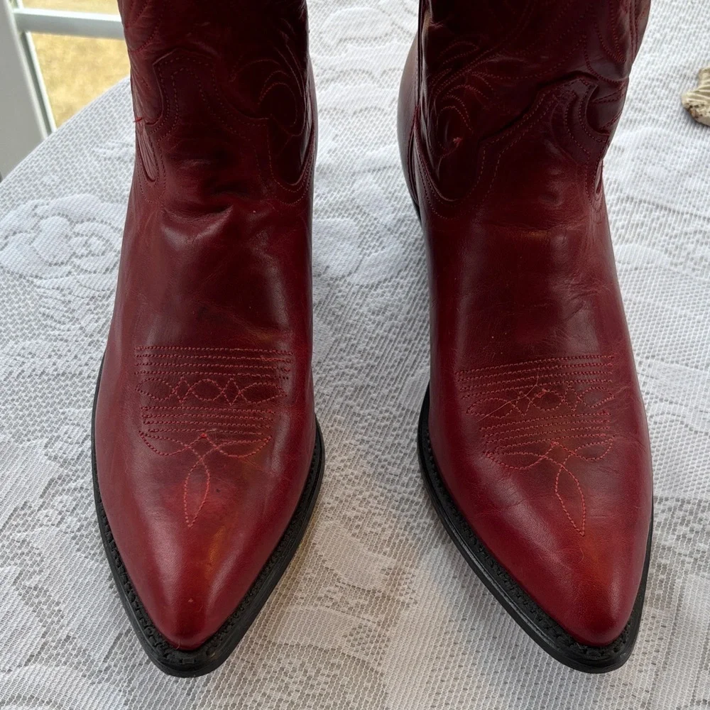 Code West Red Western Cowboy Boots - Picture 7 of 16